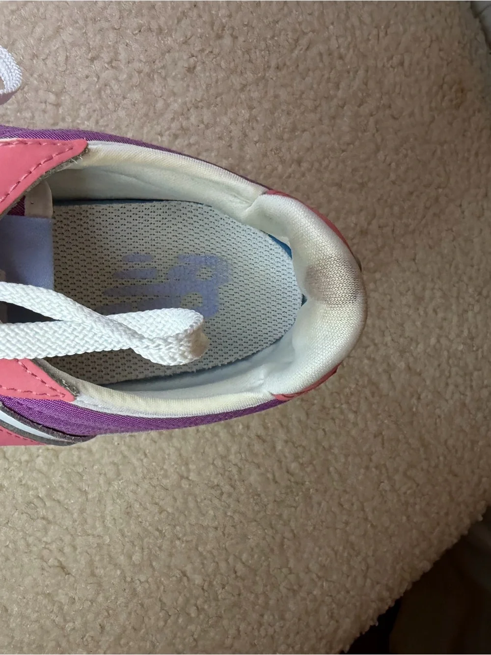 New Balance Pink and Purple 327 Sneakers - Picture 3 of 4